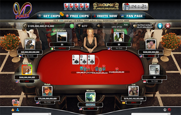 Discount chips for the poker game Vegas Dream Poker on Facebook.